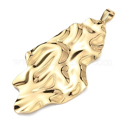 Grands pendentifs texturés en acier inoxydable 304&nbsp;STAS-F340-06G