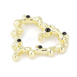 Gestell-Plating-Legierung Jet Strass Anhänger&nbsp;PALLOY-F018-16G-01