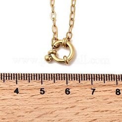 Collane a catena in acciaio inossidabile 304 con chiusura ad anello a molla per donna&nbsp;NJEW-Z091-15G