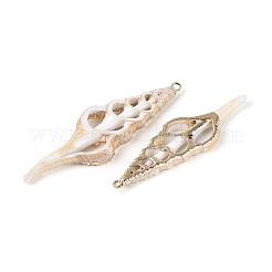 Colgantes grandes de concha natural electrochapada&nbsp;SSHEL-N042-15