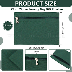 Sacchetti regalo per gioielli con cerniera in tessuto&nbsp;ABAG-WH0040-53B