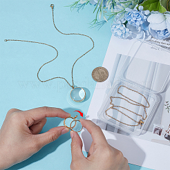 DIY-Sets zur Herstellung runder Halskettenanhänger&nbsp;DIY-UN0007-66G