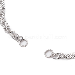 Realizzazione di bracciali a catena in acciaio inossidabile 304 Singapore&nbsp;AJEW-JB01322-02