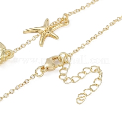 Colliers avec pendentif initial en forme de coquille plaqué or 18 carat&nbsp;IL8059-3