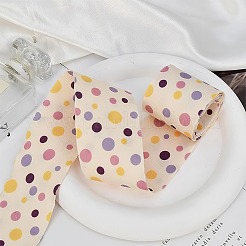 4 m 2 Farben Polka Dot Muster Stoff Seidenband Stirnbänder&nbsp;AJEW-DJ0005-70