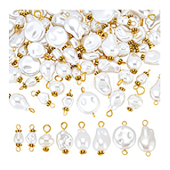 80 Stück 8 Stil ABS-Kunststoff Imitation Perle Verbinder Charms&nbsp;PALLOY-PH01934
