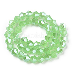 Abalorios de vidrio imitación de jade electroplate hebras&nbsp;GLAA-F029-J6mm-C01