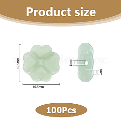 Cuentas de vidrio de imitación de jade 100pcs&nbsp;GLAA-HS0001-10B
