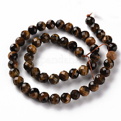 Fili di perline di occhio di tigre naturale&nbsp;G-S362-118E-02
