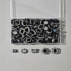 100pcs 5 Arten undurchsichtige Acrylperlen&nbsp;OACR-FS0002-06