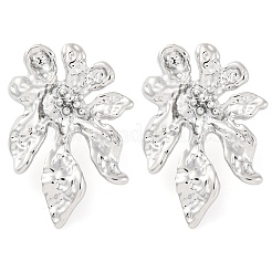 Pendientes de flor de acero inoxidable 304 para mujer&nbsp;EJEW-U023-08P