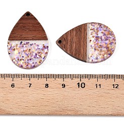 Pendentifs en résine époxy et bois de noyer&nbsp;RESI-T057-11C