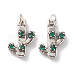 Messing Mikropflaster grün Zirkonia Charms&nbsp;ZIRC-A016-07AS