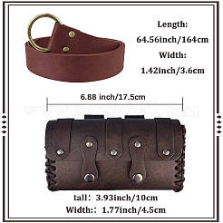 Leder-Hüfttasche und Gürtelset&nbsp;AJEW-CL0003-58A
