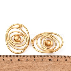 Pendientes ovalados de acero inoxidable 304&nbsp;EJEW-L304-08G