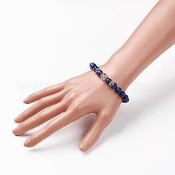 Bracelets extensibles en lapis-lazuli naturel (teints)&nbsp;BJEW-JB03251-03