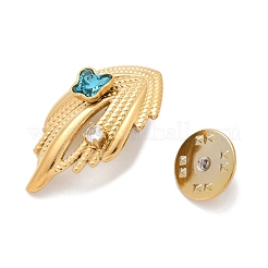 Broches en acier inoxydable 304 avec zircone cubique pour sac à dos et vêtements&nbsp;JEWB-Z041-01G
