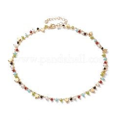 Rondelle vidrio encanto collares y pulseras conjuntos de joyas&nbsp;SJEW-JS01151
