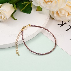 Braccialetti con perline di vetro placcate sfaccettate&nbsp;BJEW-JB05693