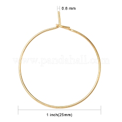 Boucles d'oreilles créoles en acier inoxydable chirurgical 316L avec placage ionique (IP)&nbsp;STAS-D164-01G