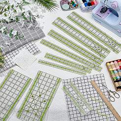 9 gabarit de règle de couture en acrylique&nbsp;DIY-OC0015-73