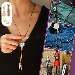 16 Stück Bolo-Tie-Schiebeverschlüsse aus Messing&nbsp;KK-NB0004-19