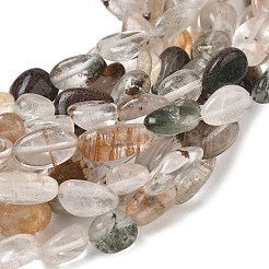 Perline di quarzo fantasma da giardino in lodolite multicolore naturale&nbsp;G-C286-A27