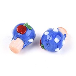 Perles bosselées en verre faites à la main&nbsp;LAMP-T022-06B