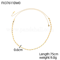 Colliers à maillons en acier inoxydable 304 pour femmes&nbsp;STAS-OY013-97G