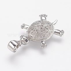 Pendentifs avec zircon cubiques à micro-pavés en laiton&nbsp;X-ZIRC-G104-23P
