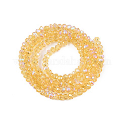 Abalorios de vidrio electroplate hebras&nbsp;EGLA-A044-T1mm-L03