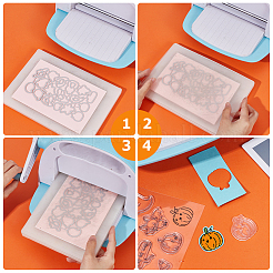1 transparente Stempel aus PVC-Kunststoff mit Halloween-Motiv&nbsp;DIY-CP0008-83