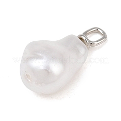 Pendenti in ottone e plastica ABS con perle finte&nbsp;PL-CBAFE9C-07