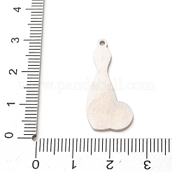 Anhänger aus Edelstahl 304 mit schwarzer Emaille&nbsp;SA-CBA061A-01P