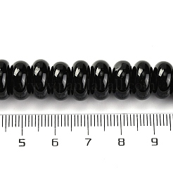 Fili di perline di agata nera naturale (tinti e riscaldati).&nbsp;G-G177-F01-02