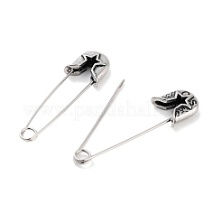 Pendientes de aro con imperdible de acero inoxidable quirúrgico 316 para mujer&nbsp;EJEW-Z050-31C-AS