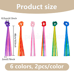 12 faja de muñeca de poliéster de 6 colores&nbsp;AJEW-DC0004-16