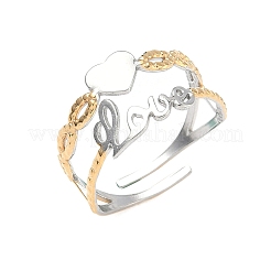Offene Manschettenringe aus Edelstahl 304&nbsp;RJEW-Z121-02GP-03