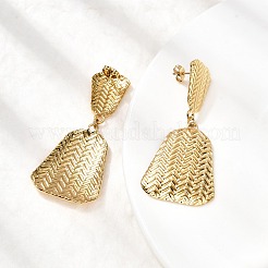 Pendientes colgantes trapezoidales de acero inoxidable 304&nbsp;EJEW-K268-38G