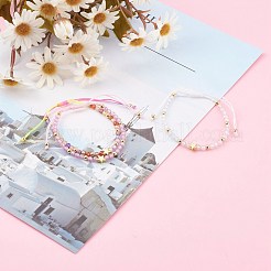 Ensembles de bracelets tressés en nylon réglable&nbsp;BJEW-JB06015