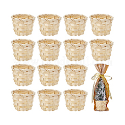 16 Stück Mini-Bambuskorb&nbsp;AJEW-PH0007-61B