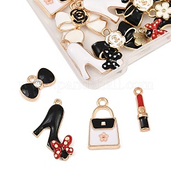 24pcs 12 styles de pendentifs en émail en alliage&nbsp;ENAM-FP0003-04