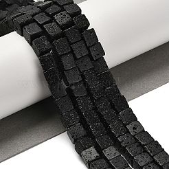Brins de perles de pierre de lave naturelle&nbsp;G-G175-H15-01