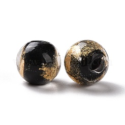 Handgefertigte Goldfolie Murano Glasperlen&nbsp;FOIL-E003-02A
