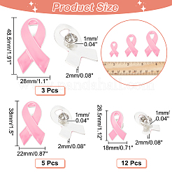 20 set di spille smaltate con nastro per la consapevolezza del cancro al seno in 3 misure&nbsp;JEWB-NB0001-19