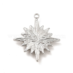 Pendentifs en acier inoxydable 304 anti-ternissement avec strass&nbsp;STAS-I197-013P