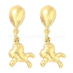 Ohrstecker aus 304 Edelstahl mit Fischmotiv&nbsp;EJEW-A125-51G