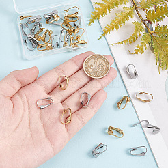 32 pieza de accesorios para pendientes con clip de acero inoxidable 304 en 2 colores&nbsp;STAS-AR0002-25
