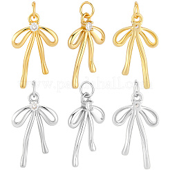 10 pièces 2 couleurs laiton micro pavé pendentifs zircone cubique&nbsp;KK-BBC0028-03