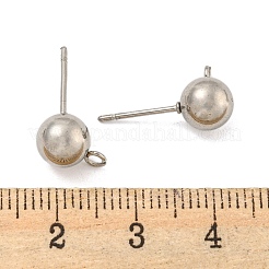 Anlaufgeschützte Ohrstecker-Beschläge aus Edelstahl 304&nbsp;LS-STAS-O004-10E-P